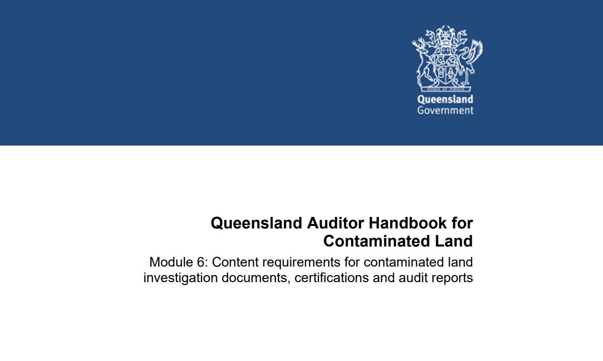 New Queensland Auditor Handbook for Contaminated Land